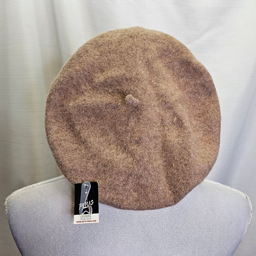Paris Beret Francais Brown Wool French Beret Hat One Size
